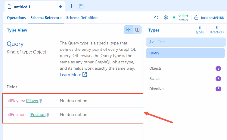 GraphQL Queries - Schema Definition with Default Query Name and Description